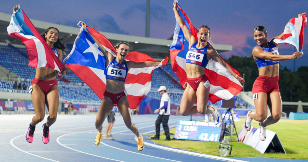 Relevo 4x100 Atletismo Puerto Rico